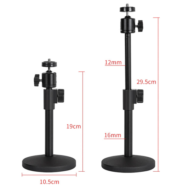 Desktop Webcam Support Stand Metal Desk Tripod
