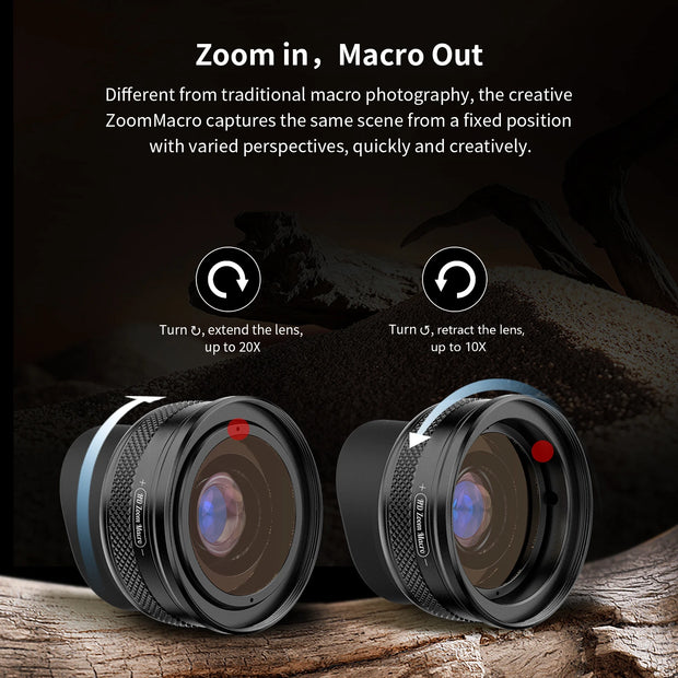 New Professional HD 10-20X Zoom Macro Lens