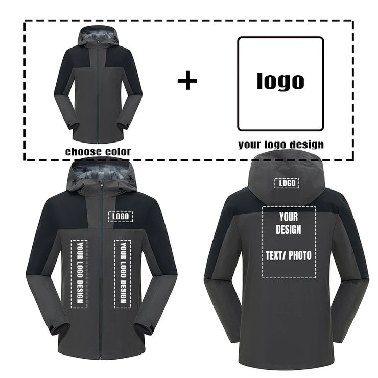 Men Customized Logo Military Thin lightweight Jackets Outerwear Tactical Waterproof Pilot Coat Hoodie Men Hunting Army Clothes