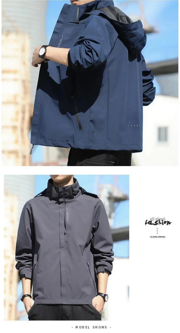 Men Outdoor Windproof Waterproof Spring Autumn Thin Coat Trendy Couple Single Layer Mountain Climbing Clothes Women