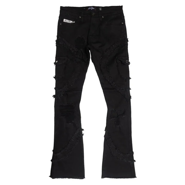 Men's Spring Autumn Casual Denim Pants Ripped Multi Pockets Slim Fit Jeans Trousers for Streetwear Punk Trendy Fashion Retro