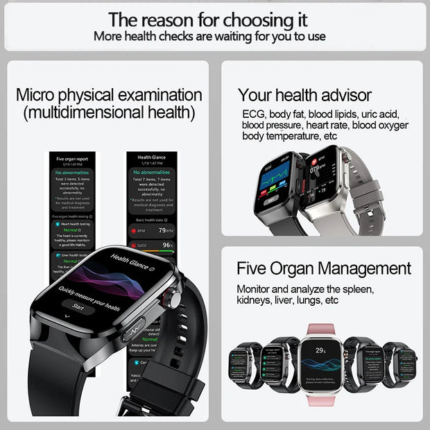 2025 New Uric Acid Blood Fat Smart Watch