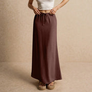 Summer Vacation Women's Summer Maxi Skirt Drawstring Low Waist A Line Casual Skirts Bodycon Long Skirt Beach Women's clothing