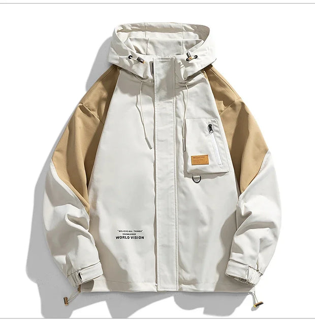 Men Jacket Hoodie Loose Outerwear Hiking Sportswear Mens Casual Breathable Jackets Male Windbreaker Plus Size L-9XL Men Clothing