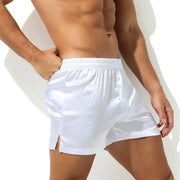 Men's Sleep Bottoms Sexy Pajamas Shorts Soft Silky Loose Boxers Shorts Underwear Men Home Lounge Arrow Panties Men Sleepwear