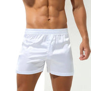 Men's Sleep Bottoms Sexy Pajamas Shorts Soft Silky Loose Boxers Shorts Underwear Men Home Lounge Arrow Panties Men Sleepwear