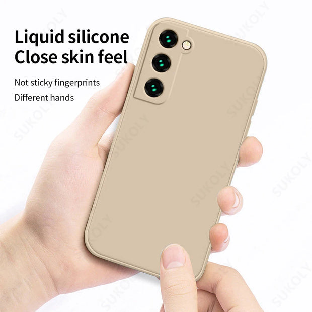 Samsung Galaxy S24 S23 S22 S25 Ultra S24 FE A56 A55 A53 A54 A16 A35 5G S25 Edge Shockproof Liquid Silicone Phone Cover
