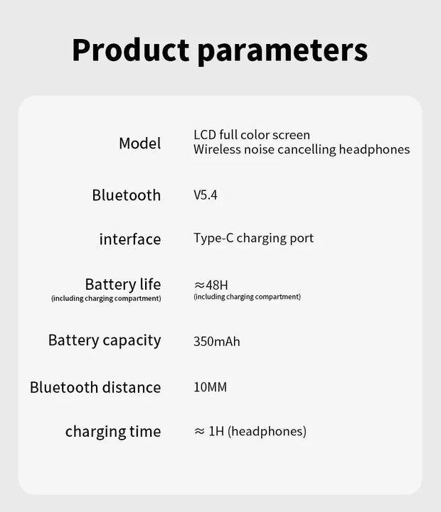 2025 high-quality V8 wireless Bluetooth earphones with ANC noise reduction and built-in microphone, waterproof earplugs