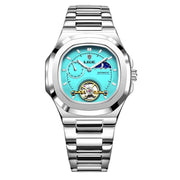 LIGE Classic Retro Men Watch Fashion Business Men's Mechanical Wristwatches Top Brand Luxury Waterproof Automatic Watch For Men