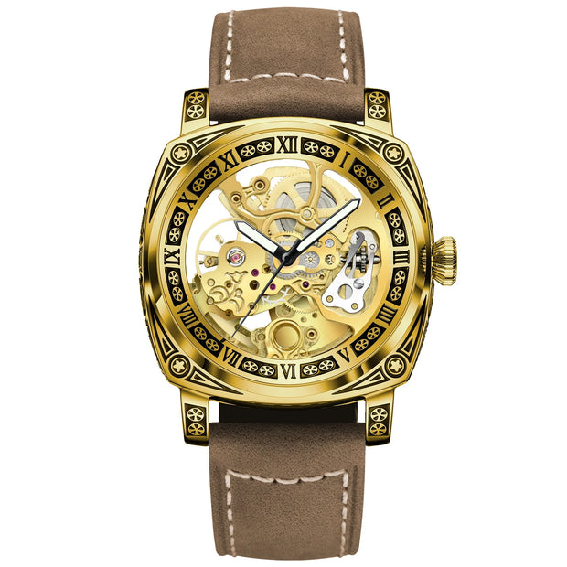 Authentic Brand Carved Watches Fully Automatic men watches Hollowed Fashion Mechanical Watches luxury MAN WATCH Reloj Hombre