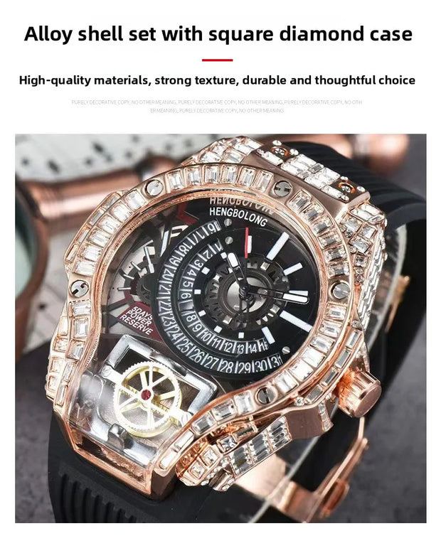 2025 New, Quartz Watch, Square Watch Fashion Business Large Dial Men's Watch
