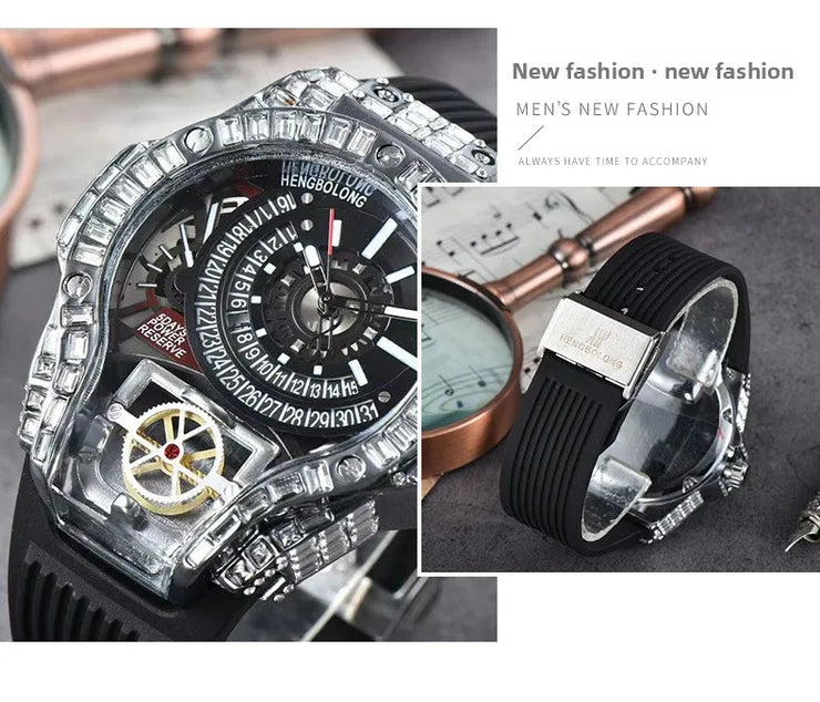 2025 New, Quartz Watch, Square Watch Fashion Business Large Dial Men's Watch