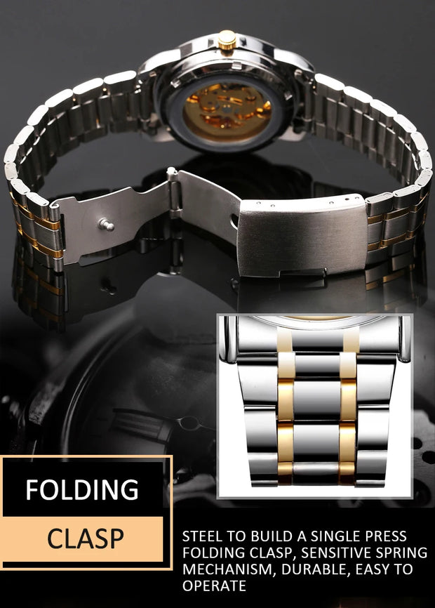 Fashion Hollow Business Tourbillon Automatic Mechanical Watch for Men