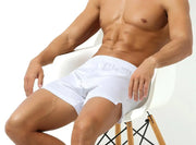 Men's Sleep Bottoms Sexy Pajamas Shorts Soft Silky Loose Boxers Shorts Underwear Men Home Lounge Arrow Panties Men Sleepwear