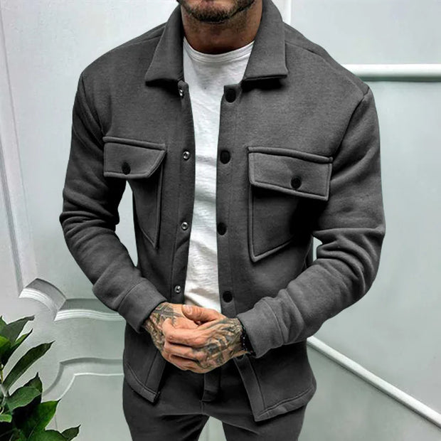 Fashionable Hot Selling Autumn and Winter Trendy Outerwear for Men Slim Fit Warm Collar Jacket for Men Casual Jacket for Men