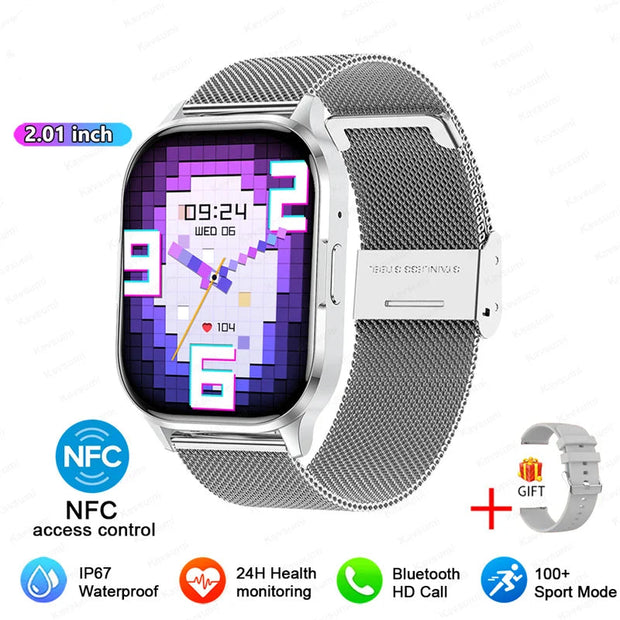 Women AMOLED Screen Bluetooth Call  NFC Sport Watch