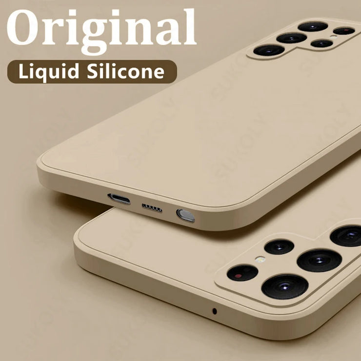 Samsung Galaxy S24 S23 S22 S25 Ultra S24 FE A56 A55 A53 A54 A16 A35 5G S25 Edge Shockproof Liquid Silicone Phone Cover