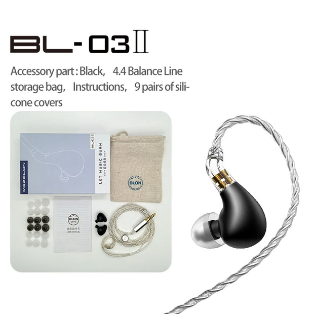 10mm Dual Chamber Dynamic Driver Earphone