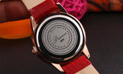 Korean Ladies Watch Colorful Rhinestones Dashi Dial Quartz Watch Casual Leather Ladies Clock Gift Relogio Feminino