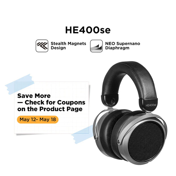 HIFIMAN HE400SE Stealth Magnetic Wired Headphones