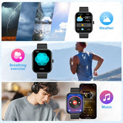 Men Full Touch Screen Bluetooth Call Waterproof Watches