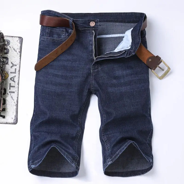 New high-end denim shorts for men in spring and summer of 2025, loose and versatile, trendy brand business casual denim shorts