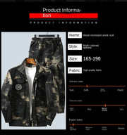 Men Clothing Two Pieces Set 2023 Training Two-piece Sweat-shirt Cargo Pants Man Apparel Heavy Jackets Labor Work Camouflage Suit