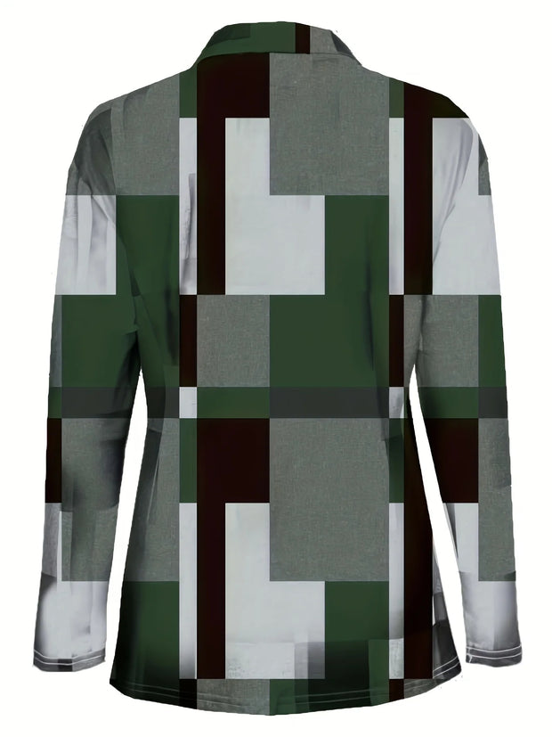 Women's geometric printed top