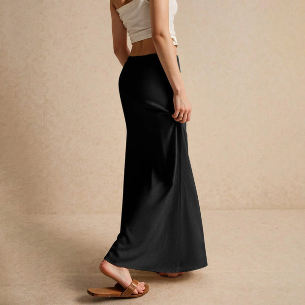 Summer Vacation Women's Summer Maxi Skirt Drawstring Low Waist A Line Casual Skirts Bodycon Long Skirt Beach Women's clothing
