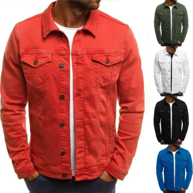 Men's Denim Jackets Streetwear Casual Cotton Classic Slim Jeans Coat Male Clothes Cowboy Jacket Ropa Para Hombre