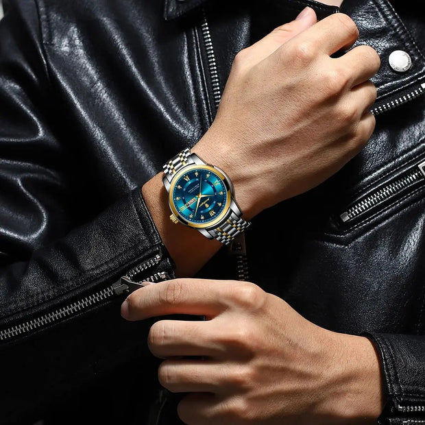 Men Quartz Stainless Steel Sports Watches
