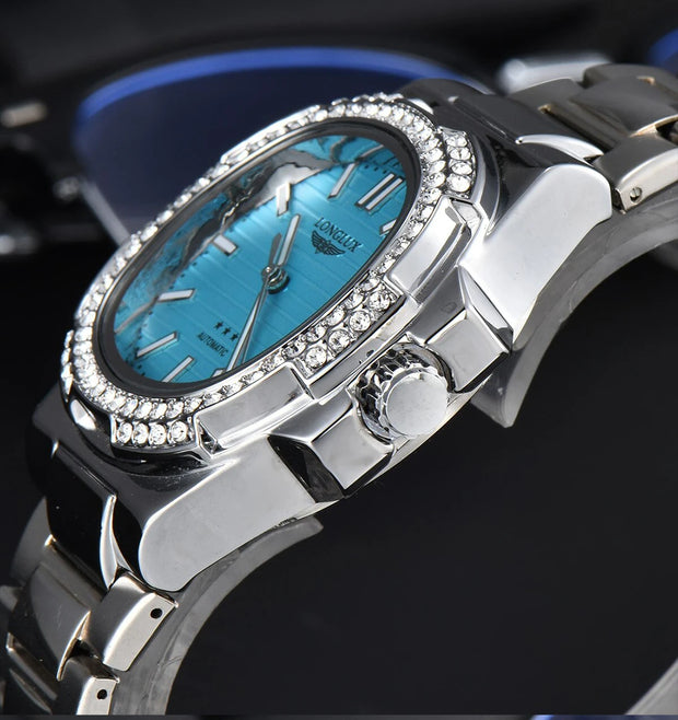 LONGLUX automatic man watch diamond watch luxury stainless steel wholesale mechanical watches day date waterproof man watch