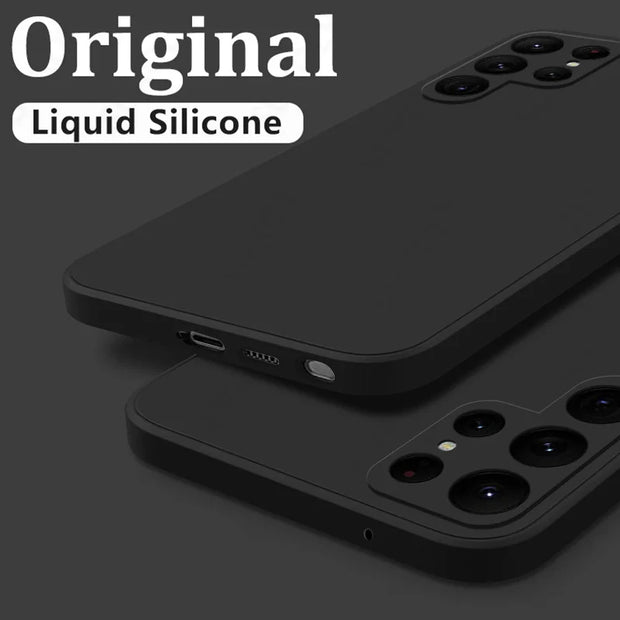 Samsung Galaxy S24 S23 S22 S25 Ultra S24 FE A56 A55 A53 A54 A16 A35 5G S25 Edge Shockproof Liquid Silicone Phone Cover