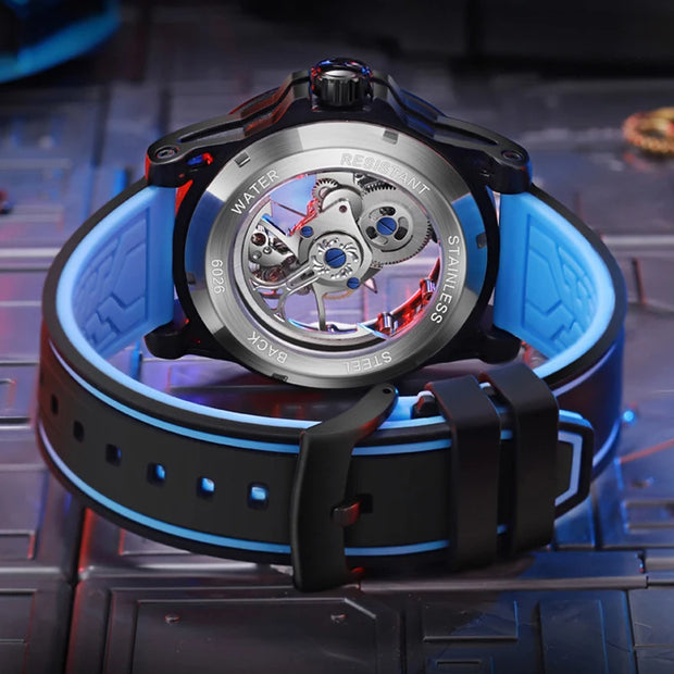Men's Casual Mechanical Watch Automatic Luxury Brand New Sport Watches Man Hollow Out Fashion Waterproof Business Luminous Clock
