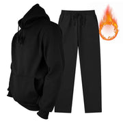 Men's sports set 2-piece wool hooded casual sports set jogging set