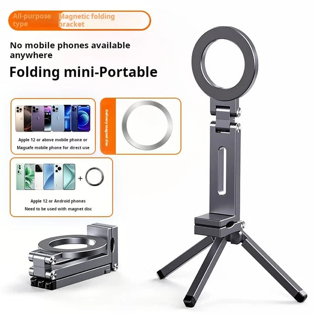 New Foldable Magnetic Phone Tripod Holder