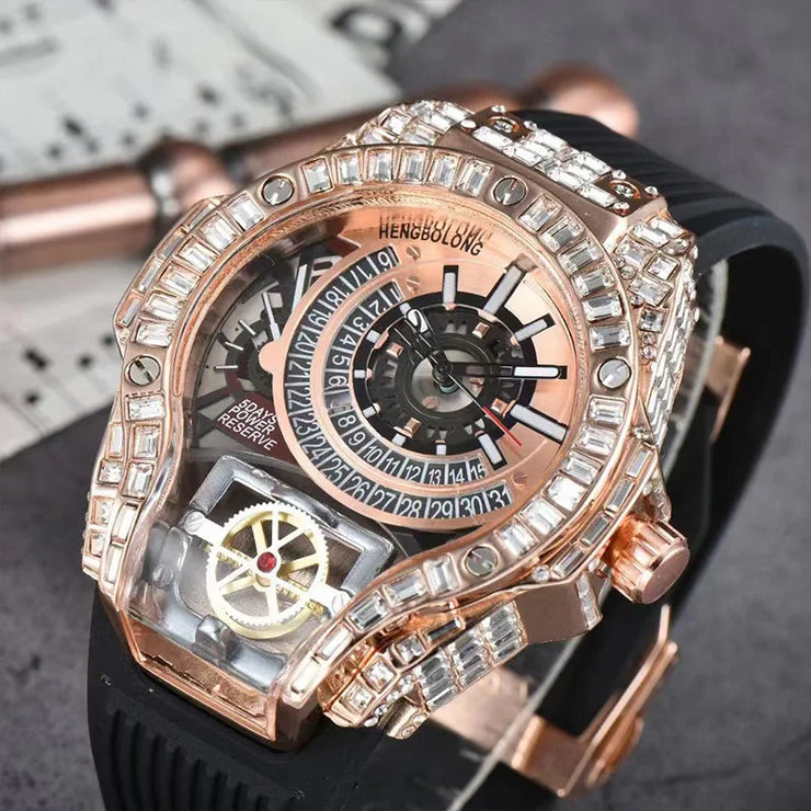 2025 New, Quartz Watch, Square Watch Fashion Business Large Dial Men's Watch