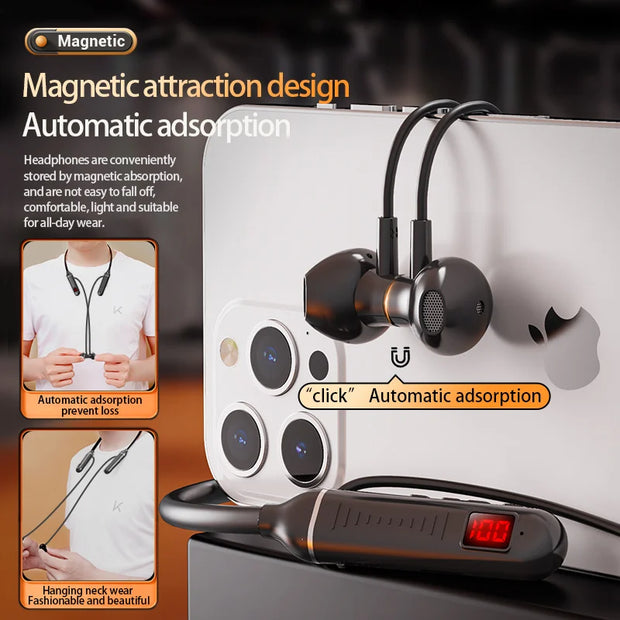 New Wireless Neckband Bluetooth Earphone