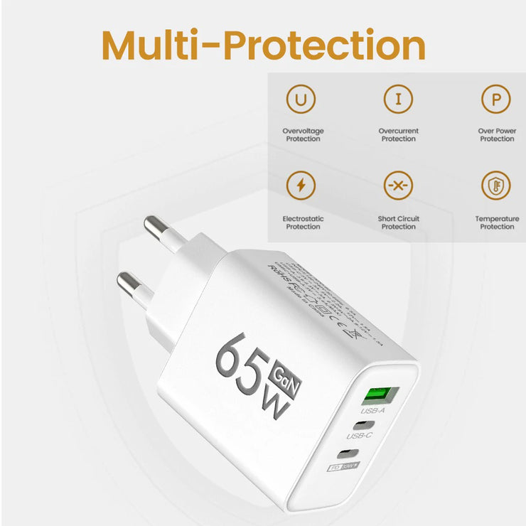 PD 65W USB C Charger GaN Charger