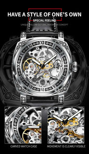Authentic Brand Carved Watches Fully Automatic men watches Hollowed Fashion Mechanical Watches luxury MAN WATCH Reloj Hombre