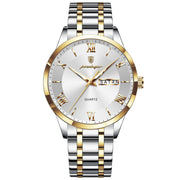Men Waterproof Luminous Week Date Sports Wristwatch
