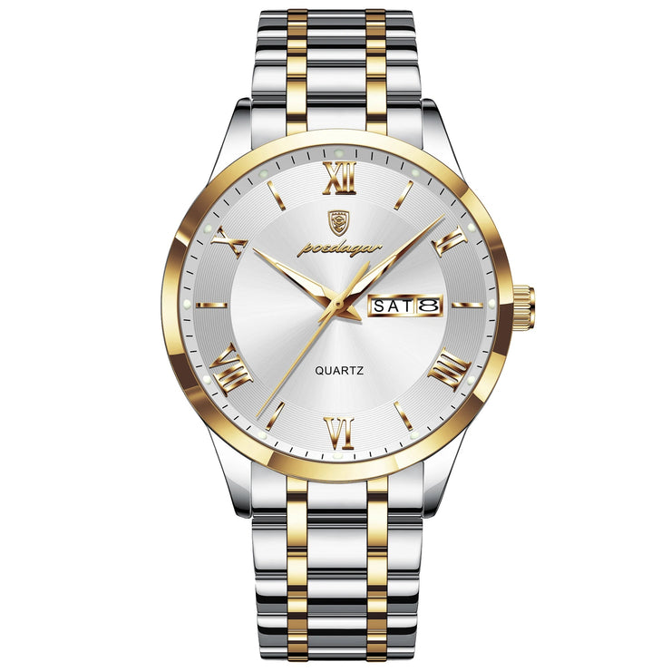 Men Waterproof Luminous Week Date Sports Wristwatch