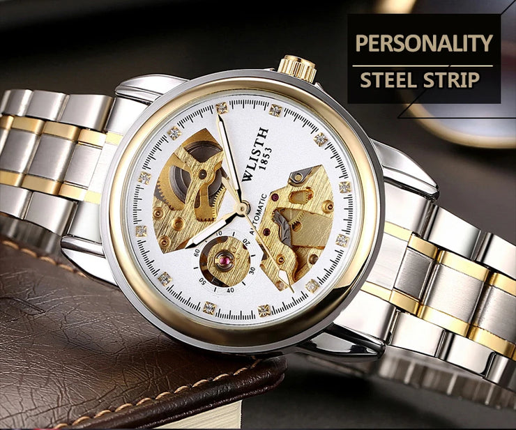 Fashion Hollow Business Tourbillon Automatic Mechanical Watch for Men