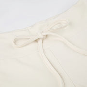 Cuteandpsycho Casual Solid Basic Pants Y2K Chic Floor Length Bottoms Vintage Aesthetic Mid Waist Drawstring Straight Trousers