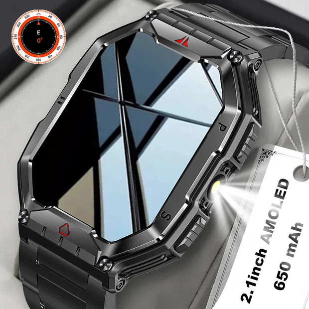 New Rugged Military LED Flashlight Smart Watch