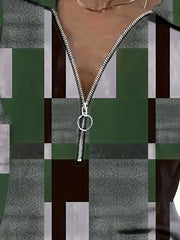 Women's geometric printed top