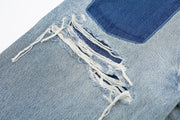 TRAFZA Jeans For Women 2024 Denim Solid Loose Zipper Fly Female Hole Trouser Pockets Wild Basic Commute Woman Wide Leg Long Pant