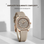 NAVIFORCE Fashion Women's Watch Casual Elegant Simple Polygon Quartz Silicone Watch Gift for Women Wristwatch Relogio Feminino