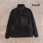 Motorcycle Outdoor Wool Jacket Men Women Double Sided Thick Plush Rider Ride Suit Lambing Wool Windproof Warm Fashionable Jacket