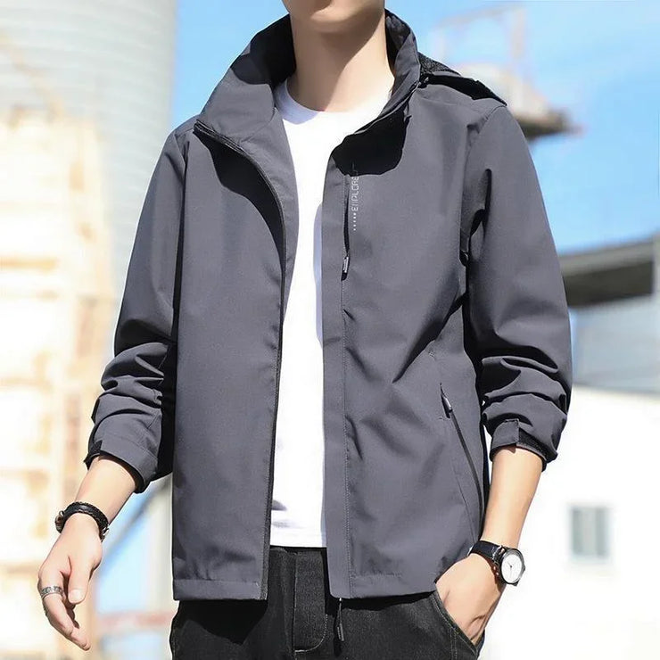 Men Outdoor Windproof Waterproof Spring Autumn Thin Coat Trendy Couple Single Layer Mountain Climbing Clothes Women